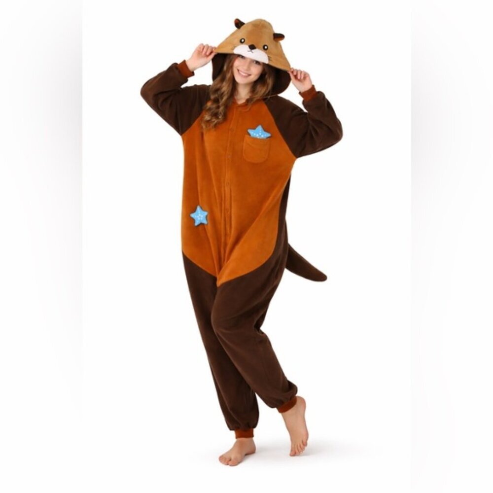 Kigurumi.com Otter Onesie – Plush Animal Costume Pajamas – Size R